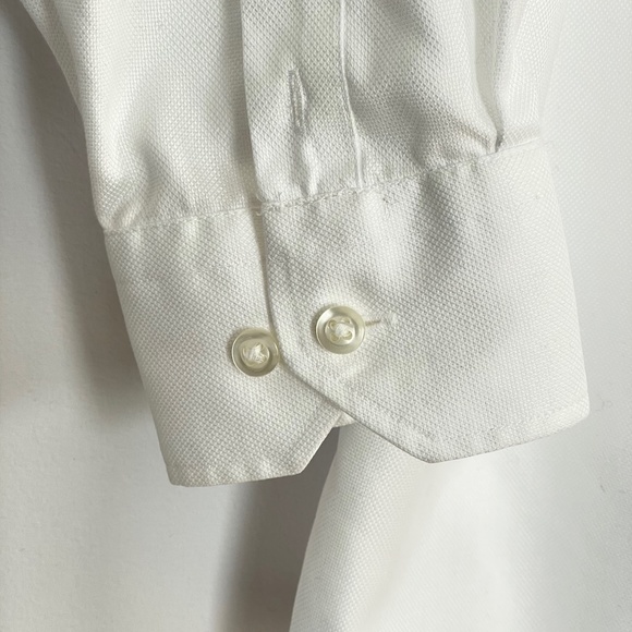 Men's 100% Cotton White Long Sleeve Shirt Hudson Room Size 16/33 NWOT - Picture 6 of 9
